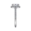 Gabriel & Co. Idina - 14K White Gold Oval Halo Diamond Engagement Ring