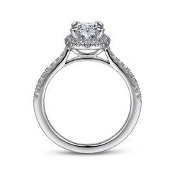 Gabriel & Co. Idina - 14K White Gold Oval Halo Diamond Engagement Ring
