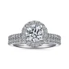 Hot Gabriel & Co. Idina - 14K White Gold Round Halo Diamond Engagement Ring