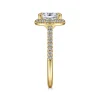 Gabriel & Co. Idina - 14K Yellow Gold Oval Halo Diamond Engagement Ring
