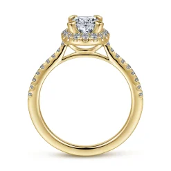 Gabriel & Co. Idina - 14K Yellow Gold Oval Halo Diamond Engagement Ring