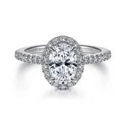Gabriel & Co. Idina - Platinum Oval Halo Diamond Engagement Ring
