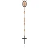 Outlet Gabriel & Co. 27 Inch 14K Rose Gold Black Diamond Cross Rosary Solid Men's Link Chain Necklace
