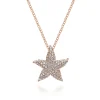 Hot Gabriel & Co. 18 inch 14K Rose Gold Pave Diamond Starfish Pendant Necklace