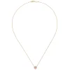 New Gabriel & Co. 18 inch 14K Rose Gold Round Morganite and Diamond Halo Pendant Necklace