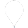 Hot Gabriel & Co. 18 inch 14K White Gold Blue Topaz and Diamond Halo Drop Necklace