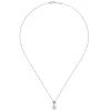 Sale Gabriel & Co. 18 inch 14K White Gold Cultured Pearl and Floral Diamond Pendant Necklace