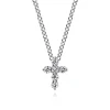 Online Gabriel & Co. 18 inch 14K White Gold Diamond Cross Pendant Necklace