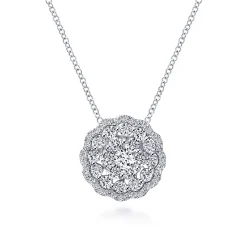 Sale Gabriel & Co. 18 inch 14K White Gold Diamond Necklace