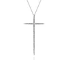 Outlet Gabriel & Co. 25 inch 14K White Gold Long Diamond Cross Necklace