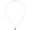 Online Gabriel & Co. 18 inch 14K White Gold Sapphire and Diamond Halo Drop Necklace