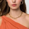 Hot Gabriel & Co. 17 inch 14K Yellow Casted Gold Bujukan Ball Link and Hollow Paperclip Link Chain Necklace