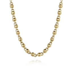 Sale Gabriel & Co. 18 Inch 14K Yellow Gold Beaded Station Necklace