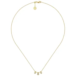 Discount Gabriel & Co. 18 inch 14K Yellow Gold Bezel Set Diamond Drop Necklace