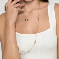Sale Gabriel & Co. 32 inch 14K Yellow Gold Bujukan Ball Necklace