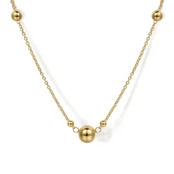 Sale Gabriel & Co. 32 inch 14K Yellow Gold Bujukan Ball Necklace