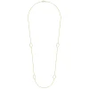 New Gabriel & Co. 28 inch 14K Yellow Gold Bujukan Beaded Oval Station Necklace