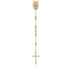 Clearance Gabriel & Co. 27 Inch 14K Yellow Gold Cross Rosary Solid Men's Link Chain Necklace