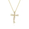 Hot Gabriel & Co. 18 inch 14K Yellow Gold Dancing Diamond Cross Necklace