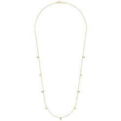 Clearance Gabriel & Co. 24 inch 14K Yellow Gold Diamond and Disc Station Necklace