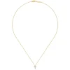 Sale Gabriel & Co. 18 inch 14K Yellow Gold Diamond Cross Pendant Necklace