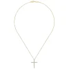New Gabriel & Co. 18 inch 14K Yellow Gold Diamond Cross Pendant Necklace