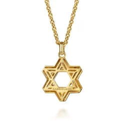Outlet Gabriel & Co. 22 Inch 14K Yellow Gold Diamond Star of David Pendant Necklace