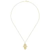 Outlet Gabriel & Co. 18 inch 14K Yellow Gold Filigree Diamond Hamsa Pendant Necklace