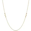 Sale Gabriel & Co. 32 inch 14K Yellow Gold Geometric Shapes Diamond Station Necklace