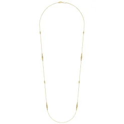 Gabriel & Co. 28 inch 14K Yellow Gold Graduating Bujukan Bead Station Necklace