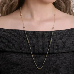 Clearance Gabriel & Co. 28 inch 14K Yellow Gold Graduating Bujukan Bead Station Necklace