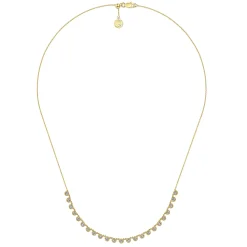 Gabriel & Co. 18 inch 14K Yellow Gold Round Diamond Station Necklace