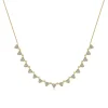 Gabriel & Co. 18 inch 14K Yellow Gold Scalloped Diamond Choker Necklace