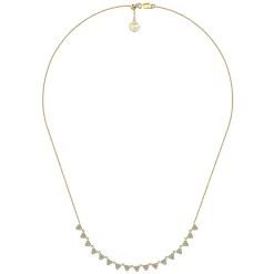 Gabriel & Co. 18 inch 14K Yellow Gold Scalloped Diamond Choker Necklace
