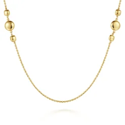 Clearance Gabriel & Co. 32 inch 14K Yellow Gold Station Necklace