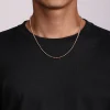 Clearance Gabriel & Co. 20 Inch 3mm 14K Rose Gold Men's Hollow Ball Chain Necklace