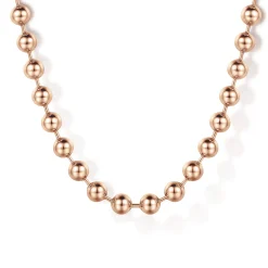 Outlet Gabriel & Co. 20 Inch 4mm 14K Rose Gold Men's Hollow Ball Chain Necklace