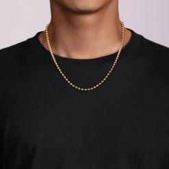 Outlet Gabriel & Co. 20 Inch 4mm 14K Rose Gold Men's Hollow Ball Chain Necklace