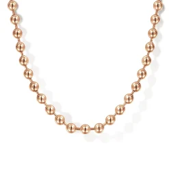 Discount Gabriel & Co. 24 Inch 3mm 14K Rose Gold Men's Hollow Ball Chain Necklace