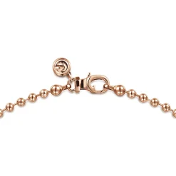 New Gabriel & Co. 22 Inch 3mm 14K Rose Gold Men's Hollow Ball Chain Necklace