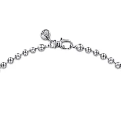 Hot Gabriel & Co. 22 Inch 4mm 14K White Gold Men's Hollow Ball Chain Necklace