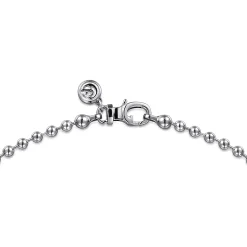Online Gabriel & Co. 24 Inch 3mm 14K White Gold Men's Hollow Ball Chain Necklace
