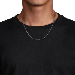 Discount Gabriel & Co. 20 Inch 2.85mm 14K White Gold Men's Hollow Link Chain Necklace