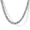 Online Gabriel & Co. 22 Inch 3.2mm 14K White Gold Men's Hollow Wheat Chain Necklace