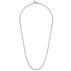 Sale Gabriel & Co. 24 Inch 3.6mm 14K White Gold Men's Hollow Link Chain Necklace