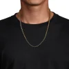 Outlet Gabriel & Co. 24 Inch 3.2mm 14K Yellow Gold Hollow Men's Wheat Chain Necklace