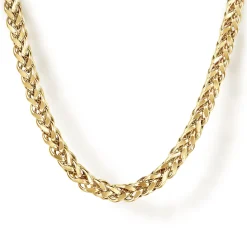 Outlet Gabriel & Co. 24 Inch 3.2mm 14K Yellow Gold Hollow Men's Wheat Chain Necklace