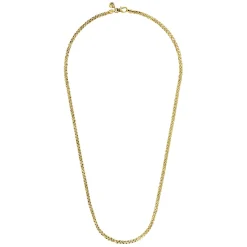 Outlet Gabriel & Co. 24 Inch 3.2mm 14K Yellow Gold Hollow Men's Wheat Chain Necklace