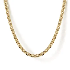 Clearance Gabriel & Co. 22 Inch 2.85mm 14K Yellow Gold Men's Hollow Link Chain Necklace