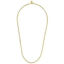 Gabriel & Co. 22 Inch 3.2mm 14K Yellow Gold Men's Hollow Link Chain Necklace